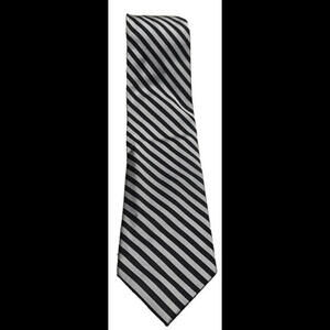 Jos A Bank Executive Collection Mens  Silk Tie Black Gray‎ Striped N9